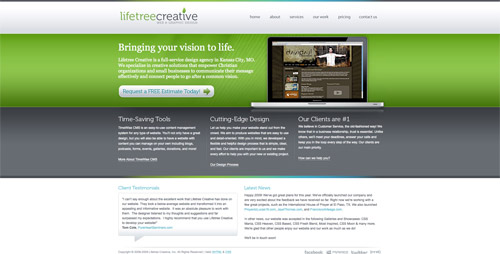 Web design trend example