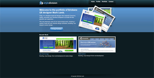 Web design trend example